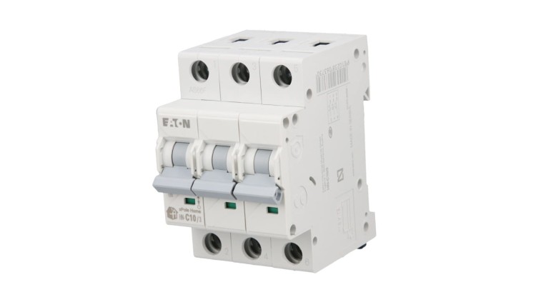 Wyłącznik nadprądowy Eaton 3P 10A C 6kA xPole Home