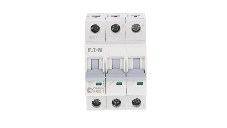 Wyłącznik nadprądowy Eaton 3P 25A C 6kA xPole Home