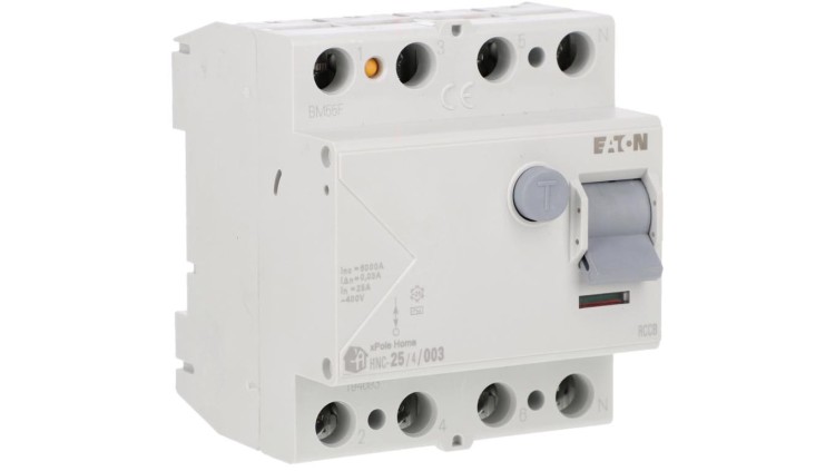 Wyłącznik różnicowoprądowy Eaton 4P 25A 30mA AC HNC