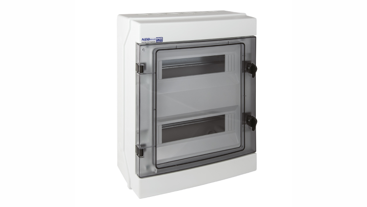 Rozdzielnica hermetyczna RH-24 Elektro-Plast, 2×12 modułów, IP65, drzwi przezroczyste z tworzywa PC, biała