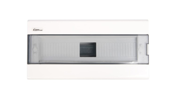 Rozdzielnica SRn-18 Elektro-Plast, 1×18 modułów, IP40, drzwi przezroczyste PC