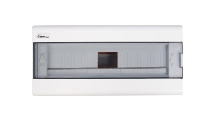 Rozdzielnica SRp-18 Elektro-Plast, 1×18 modułów, IP40, drzwi przezroczyste PC, biała