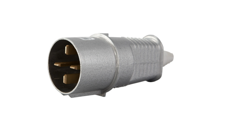 Polam Nakło 3162-326 – wtyczka metalowa przenośna 63A 500V 4P IP44
