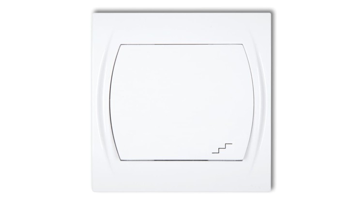 Karlik LOGO LWP-3 – łącznik schodowy biały, podtynkowy, 10 AX, 250 V~