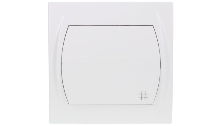 Karlik LOGO LWP-6 – łącznik krzyżowy biały, podtynkowy, 10 AX, 250 V~