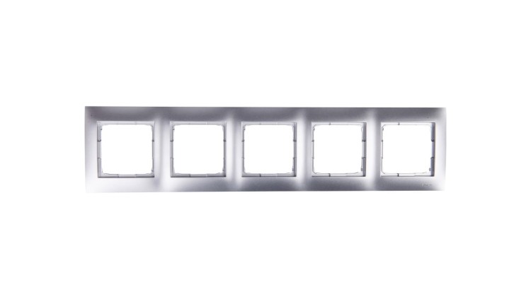 Ramka 5-krotna Simon 54 Premium DR5/43 srebrny mat, IP20/IP44
