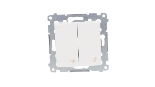 Łącznik krzyżowy podwójny Simon 54 DW7/2.01/11, 10AX 250V, biały, podtynkowy, IP20 – widok główny