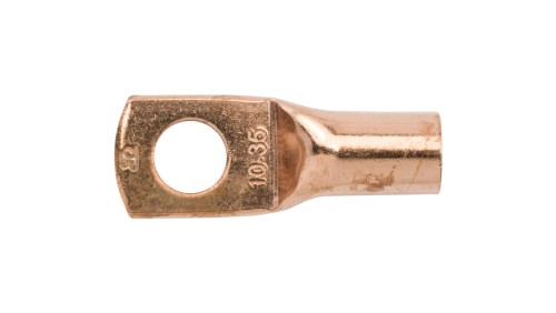 Końcówka oczkowa Ergom KM 35/10 E11KM-01010104100, miedź, bez izolacji, przekrój przewodu 35 mm², oczko 10 mm.