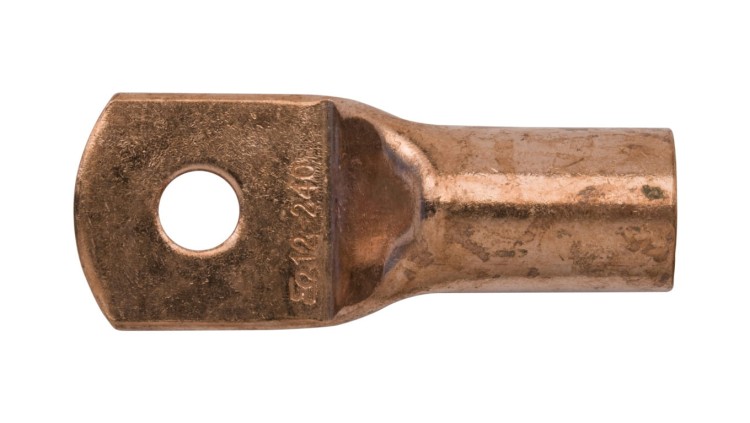 Końcówka oczkowa Ergom KM 240/12 E11KM-01010108300, miedź, bez izolacji, przekrój przewodu 240 mm², oczko 12 mm.