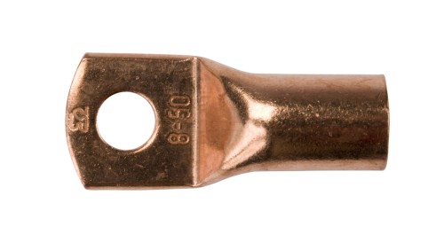 Końcówka oczkowa Ergom KM 50/8 E11KM-01010104600, miedź, bez izolacji, przekrój przewodu 50 mm², oczko 8 mm.