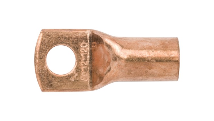 Końcówka oczkowa Ergom KM 120/12 E11KM-01010106700, miedź, bez izolacji, przekrój przewodu 120 mm², oczko 12 mm.