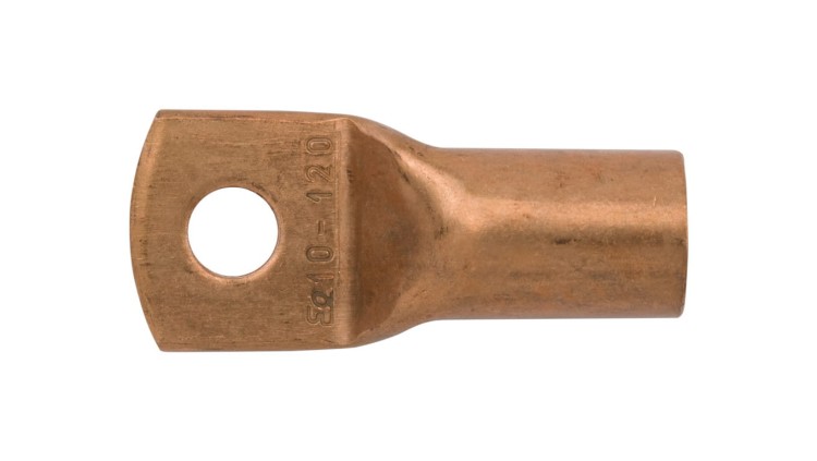 Końcówka oczkowa Ergom KM 120/10 E11KM-01010106600, miedź, bez izolacji, przekrój przewodu 120 mm², oczko 10 mm.