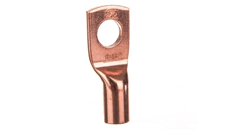 Ergom KM 16/8 końcówka oczkowa miedziana 16 mm² otwór 8 mm E11KM-01010103002 – opakowanie 10 szt.