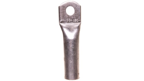 Końcówka oczkowa aluminiowa Erko ARC 10–120 (ARC_120/2), 120 mm², M10, do zaprasowywania.