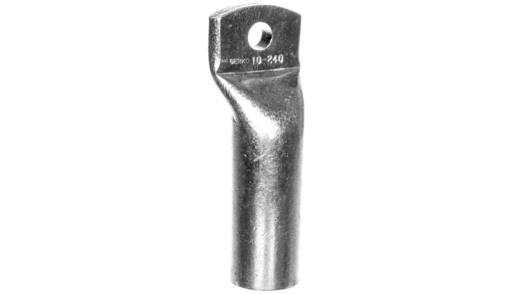 Końcówka oczkowa aluminiowa Erko ARC 10–240 (ARC_240/2), 240 mm², M10, do zaprasowywania.