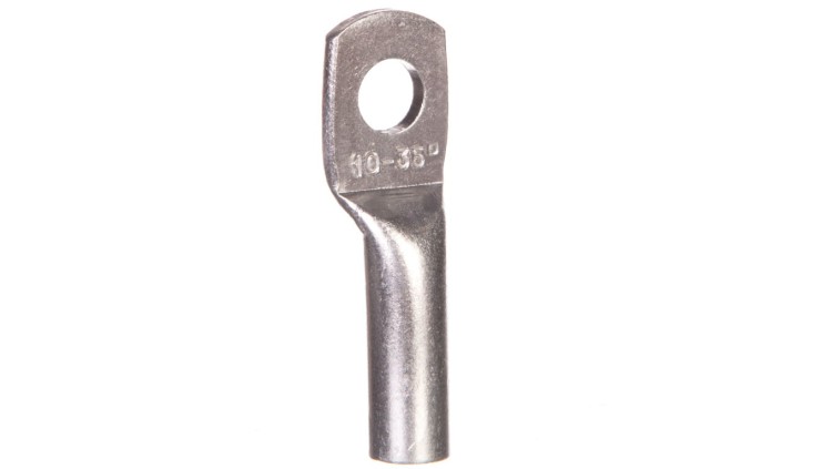 Końcówka oczkowa aluminiowa Erko ARC 10–35 (ARC_35/2), 35 mm², M10, do zaprasowywania.