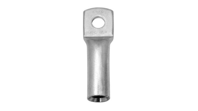 Końcówka oczkowa aluminiowa Erko ARC 10–95 (ARC_95/1), 95 mm², M10, do zaprasowywania, d2≈10,5 mm.