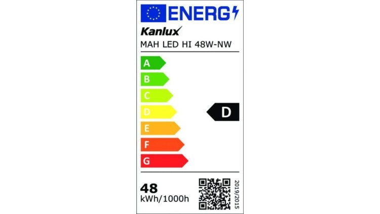 Oprawa liniowa hermetyczna LED Kanlux MAH LED HI 48W-NW RYF 22608, 7650 lm, 4000K, IP65, IK08, klosz pryzmatyczny, szara - dane techniczne