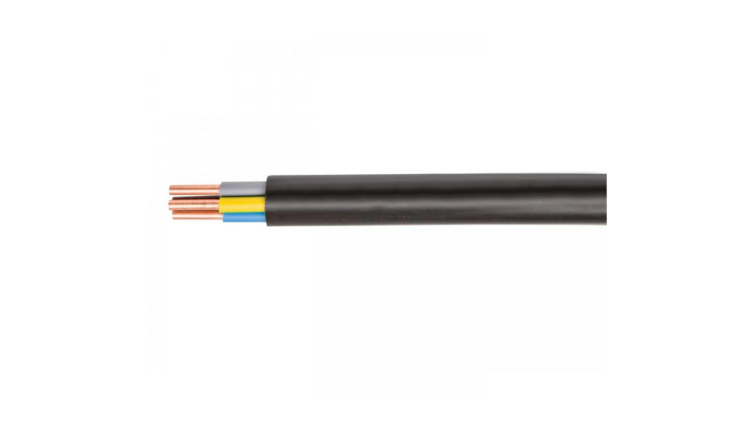 Kabel YnKY 5×4 żo 0,6/1 kV – Cu, PVC Yn, czarna powłoka, D≈14,8 mm, bębnowy, do ziemi