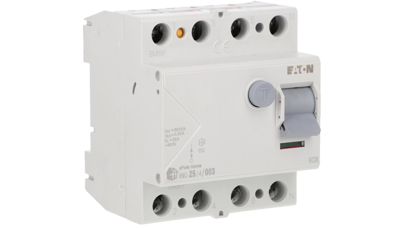 RCD Eaton 4P 25A 30mA AC – widok z przodu
