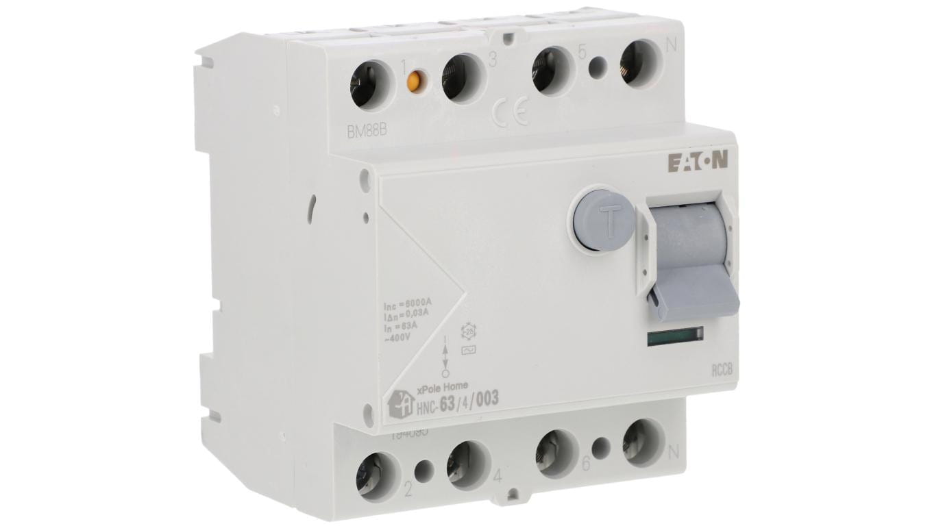 RCD Eaton 4P 63A 30mA AC – widok z przodu