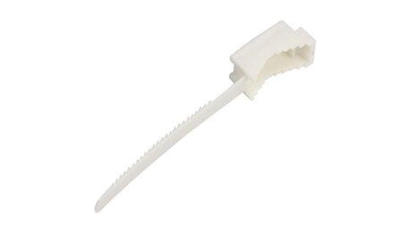 Widok uchwytu paskowego UP-50 białego 21×60 mm