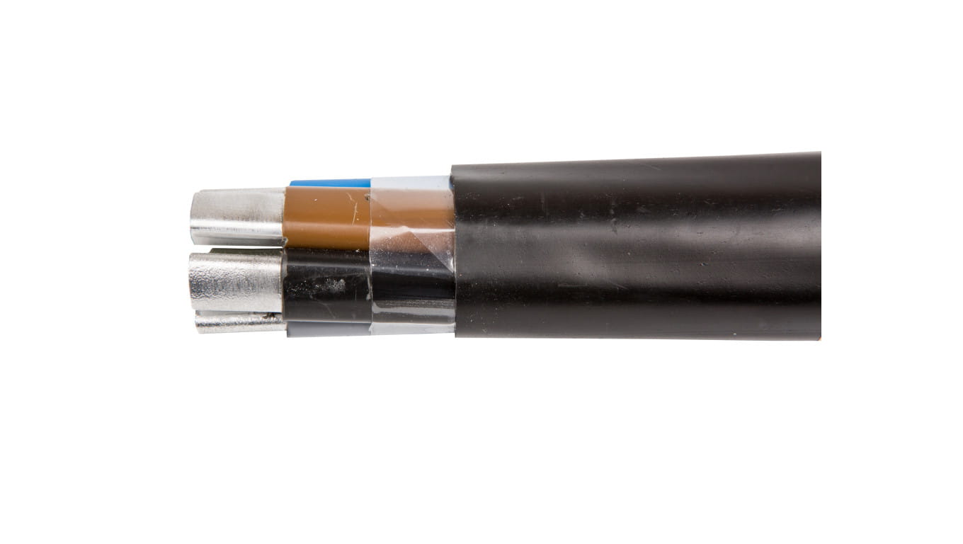 Kabel YAKY 5×25 – widok odcinka przewodu z powłoką PVC