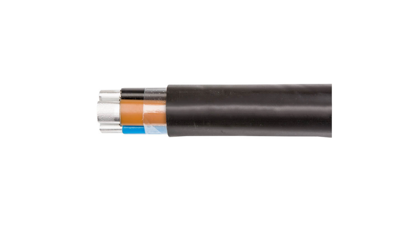 Kabel YAKXS 5×25 – widok odcinka przewodu z powłoką PVC
